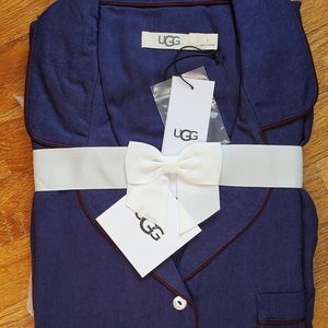UGG NWT Size Large 2-Piece Blue Flannel Pajamas Set